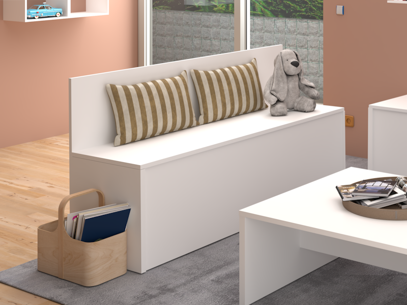 Cassapanca con schienale su misura