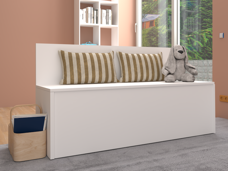 Cassapanca con schienale su misura