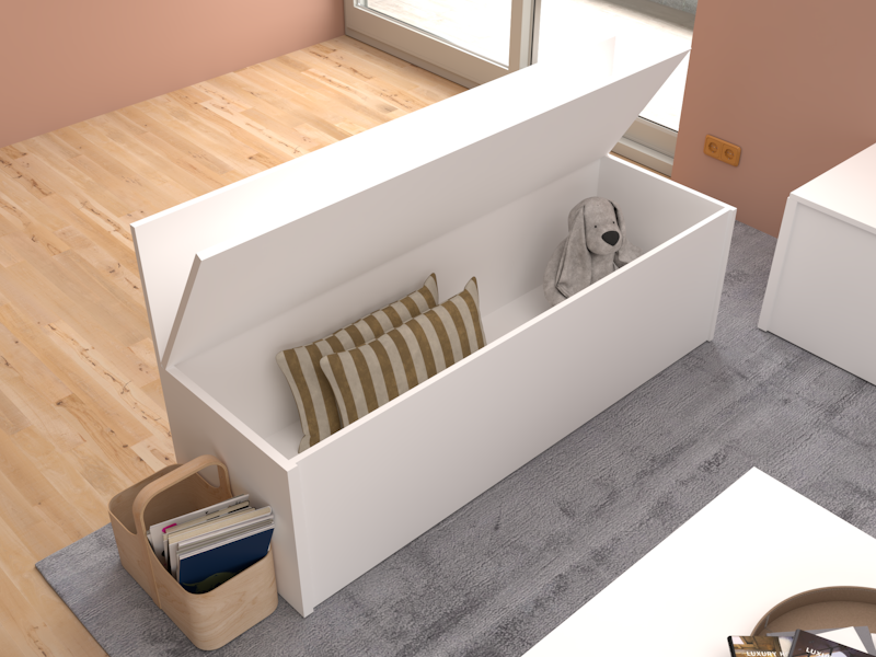 Cassapanca con schienale su misura