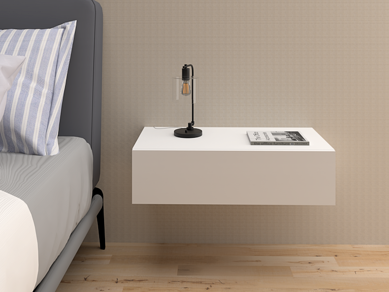 Comodino sospeso Pegaso bianco