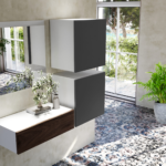 Ingresso Amalfi grigio antracite e rovere moca