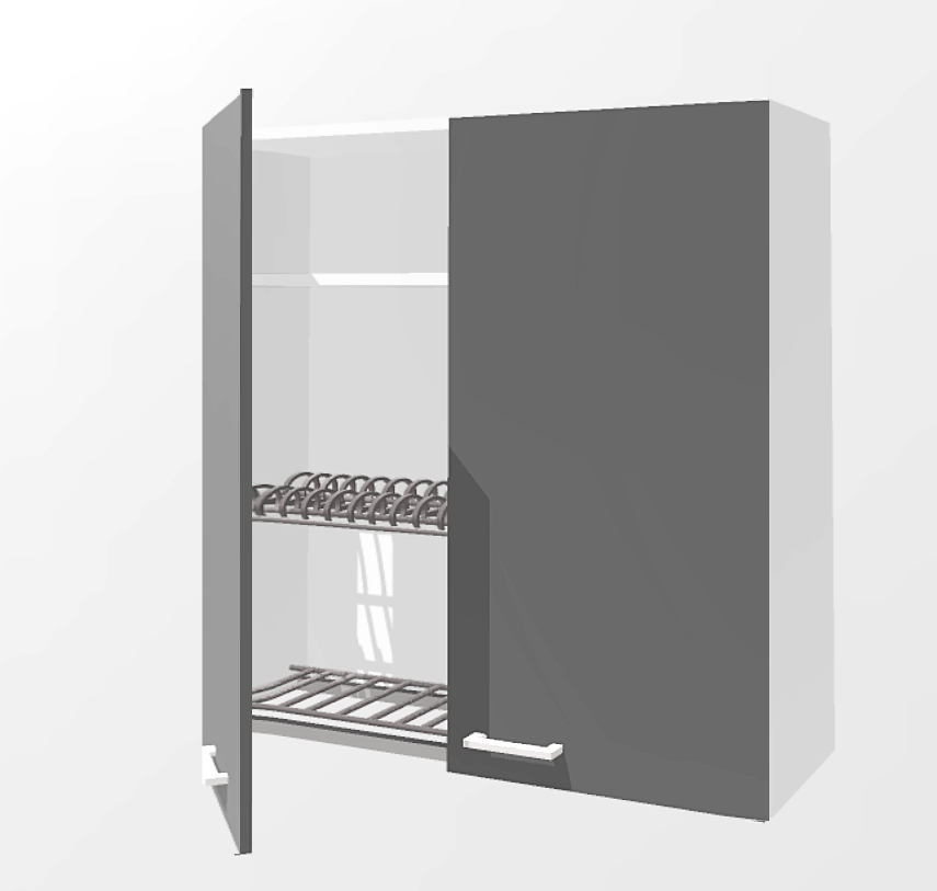 Pensile scolapiatti da 90 con 2 ante H. 96