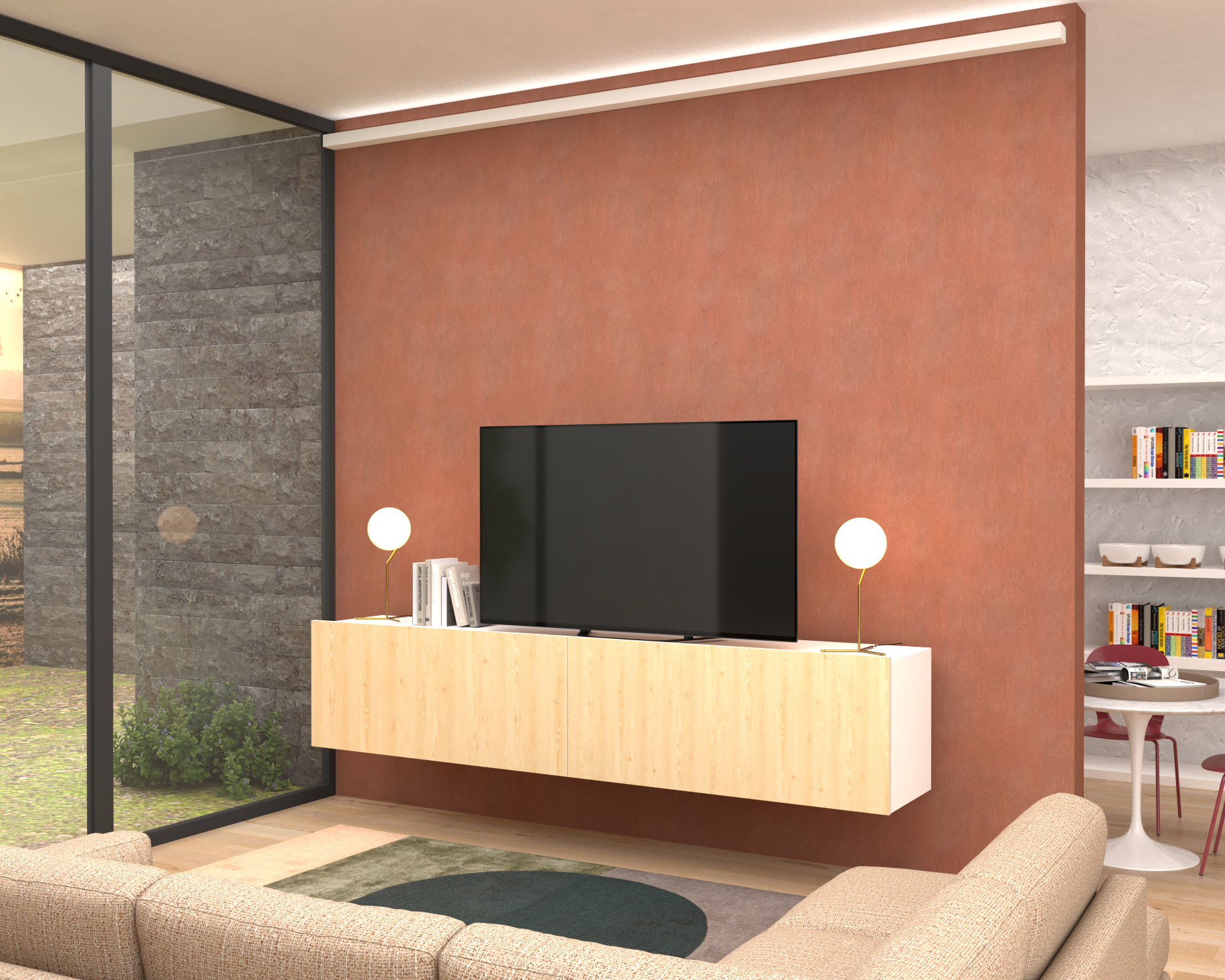 Madia Alba sospesa larice naturale