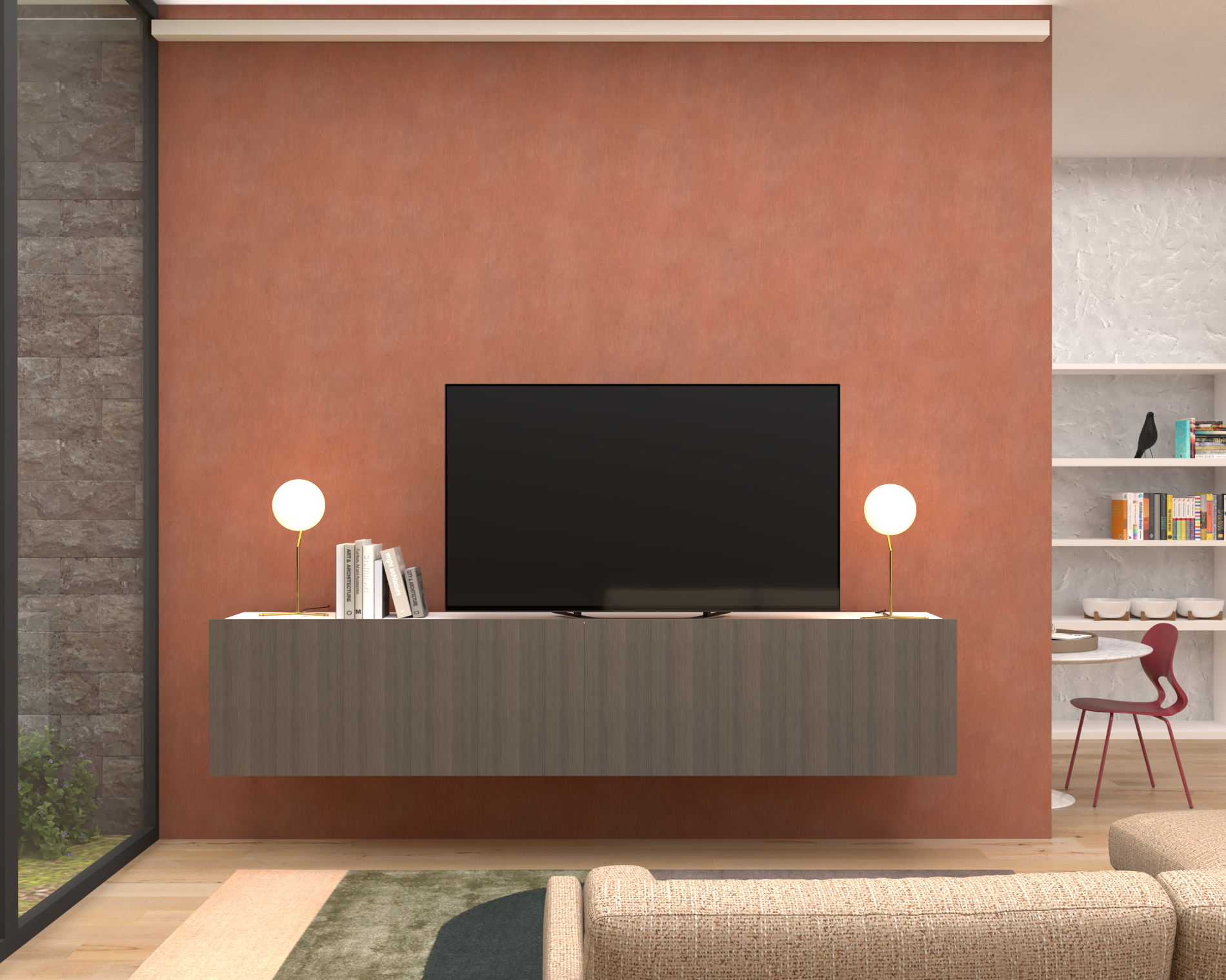 Madia Alba sospesa rigatino antracite