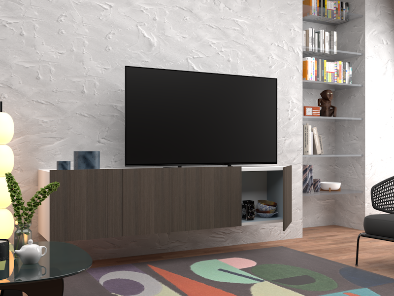 Madia sospesa con ante Sofia noce naturale,