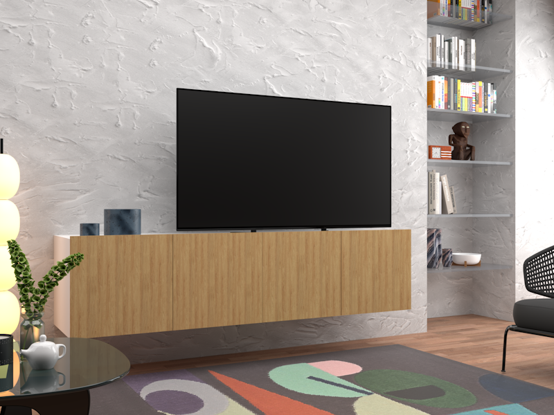 Madia sospesa con ante Sofia noce naturale,