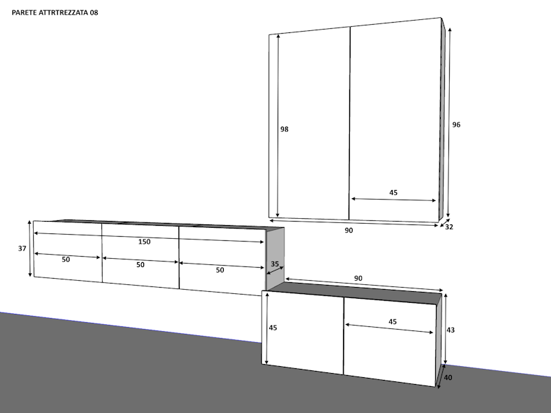 Parete attrezzata 08