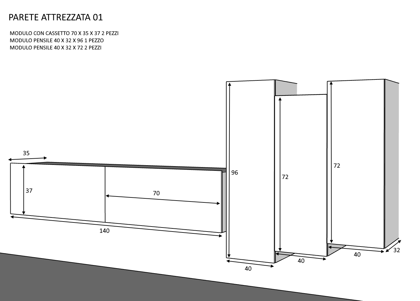 Parete attrezzata 01