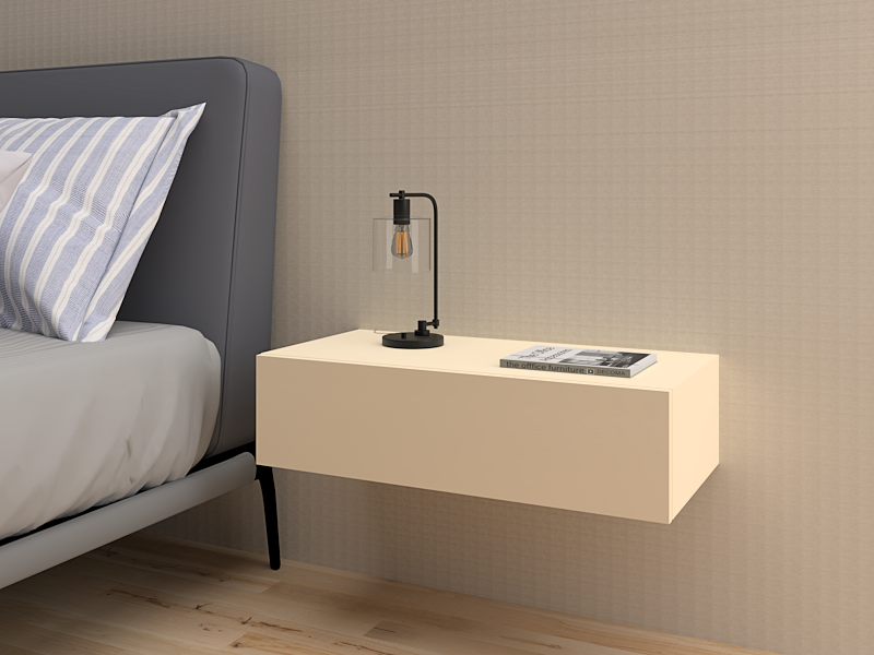 Comodino sospeso Pegaso beige cotone