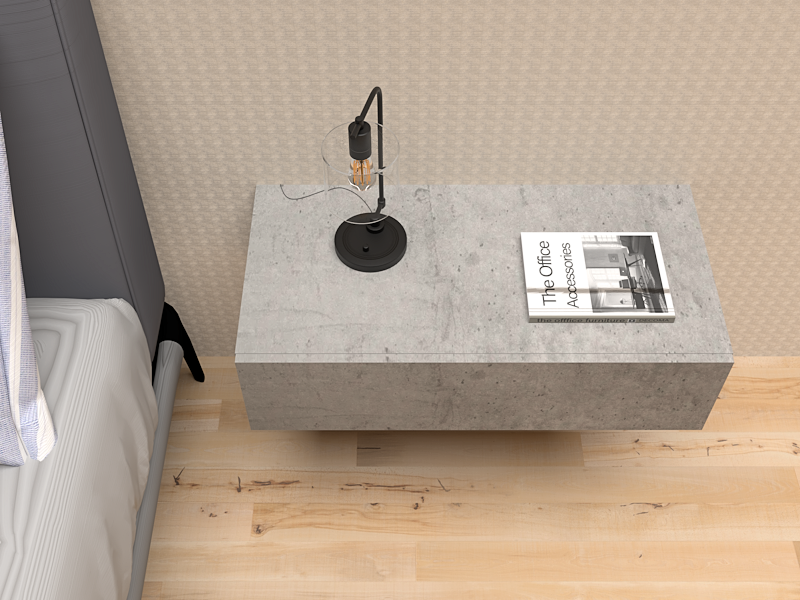 Comodino sospeso Pegaso cemento