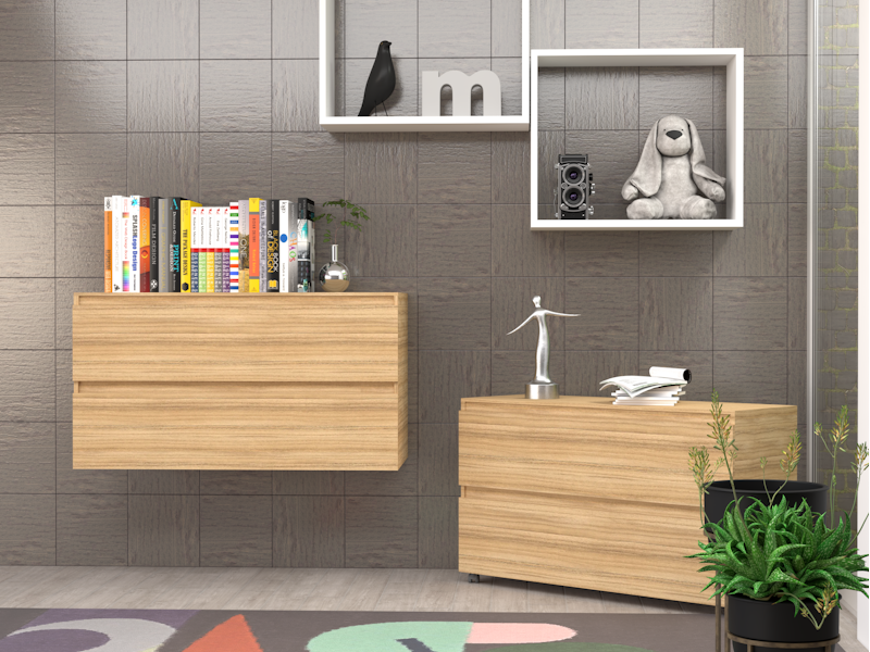 Cassettiera Claudia cocobolo