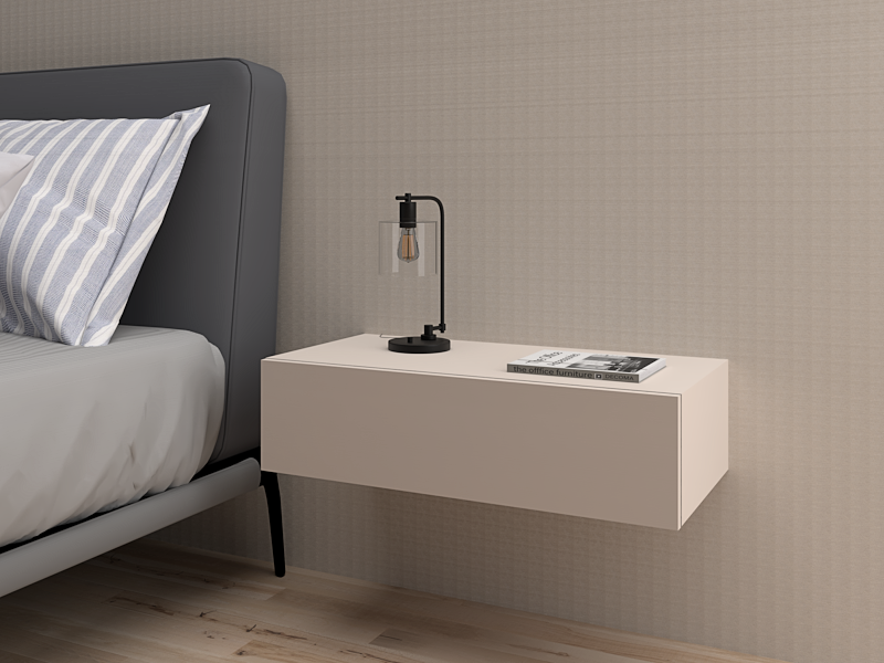 Comodino sospeso Pegaso grigio cashmere