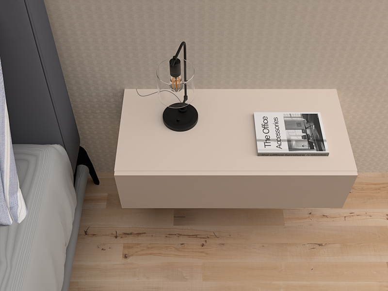 Comodino sospeso Pegaso grigio cashmere