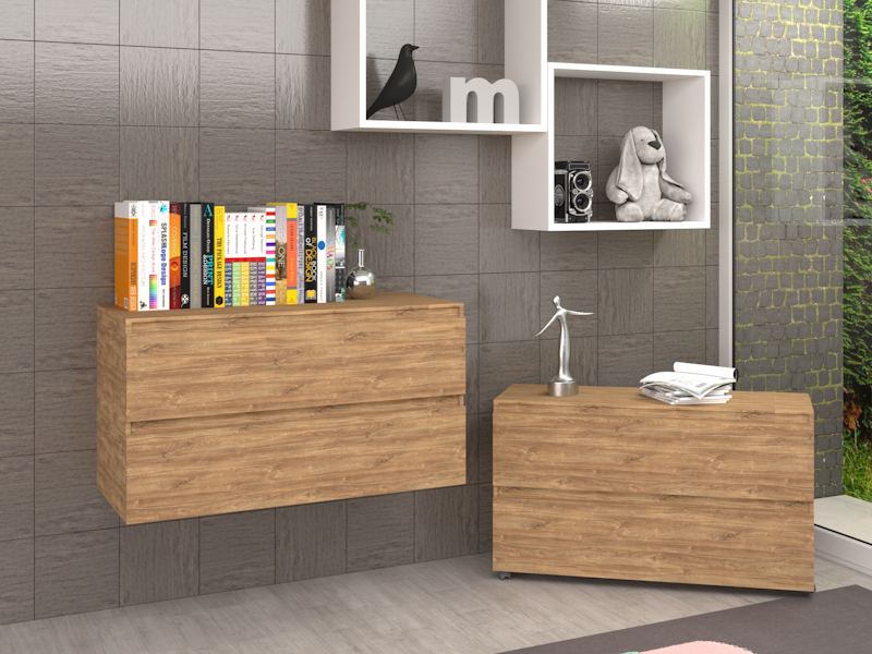 Cassettiera Claudia rovere rustico