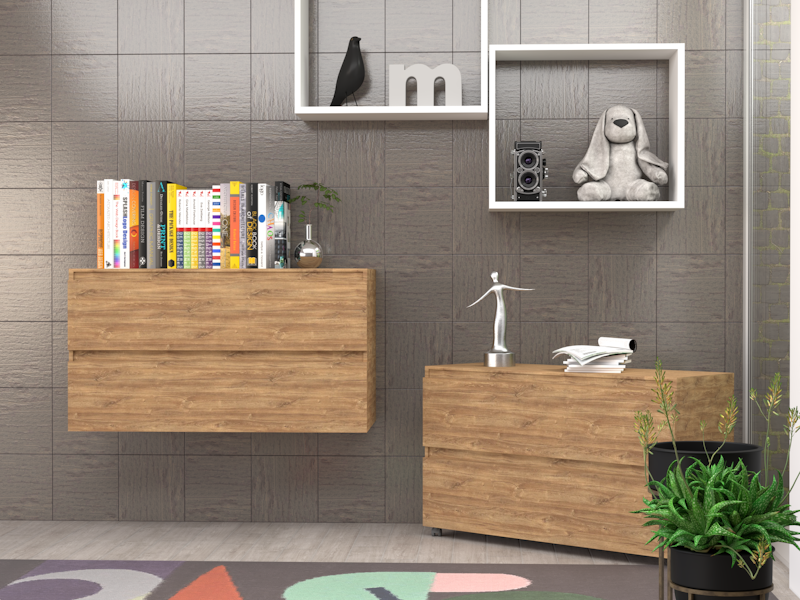 Cassettiera Claudia rovere rustico