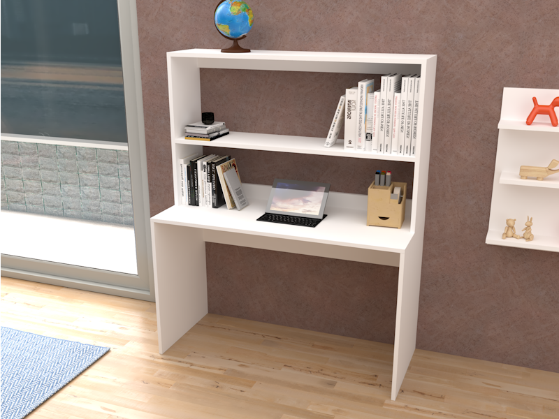 Scrivania con libreria