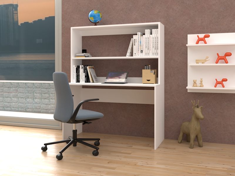 Scrivania con libreria