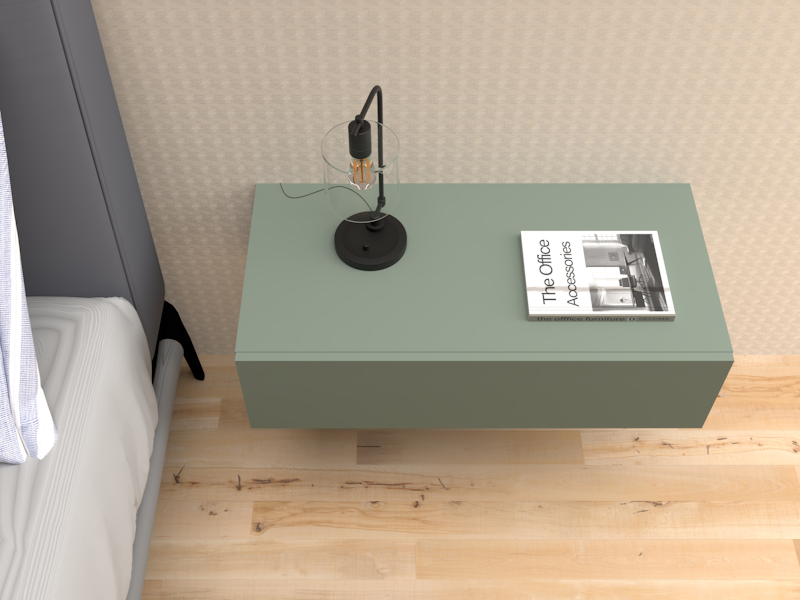 Comodino sospeso Pegaso verde eucalipto