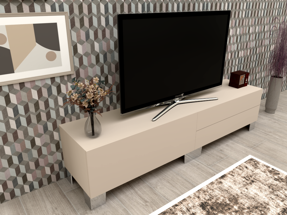 Mobile porta TV con cassetti 01 grigio cashmere